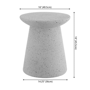 Hollie 18" Minimalist Modern Drum Accent Table Pedestal - JONATHAN Y